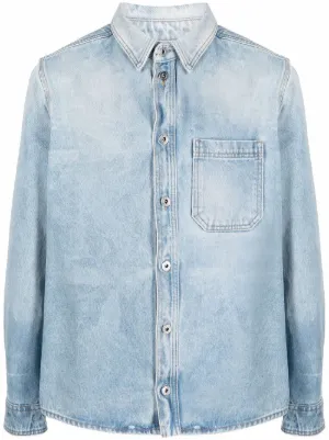 off white denim shirt