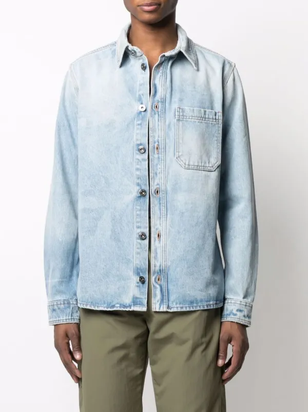 bleach denim shirt