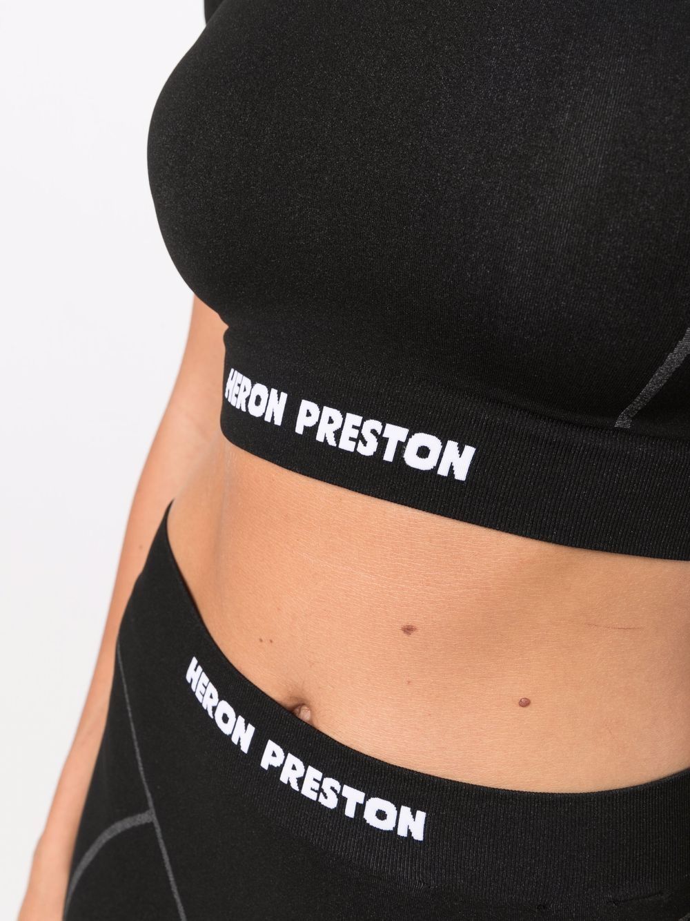 Shop Heron Preston Cropped Performance T-shirt In Black