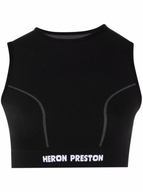 Heron Preston logo-tape sports bra
