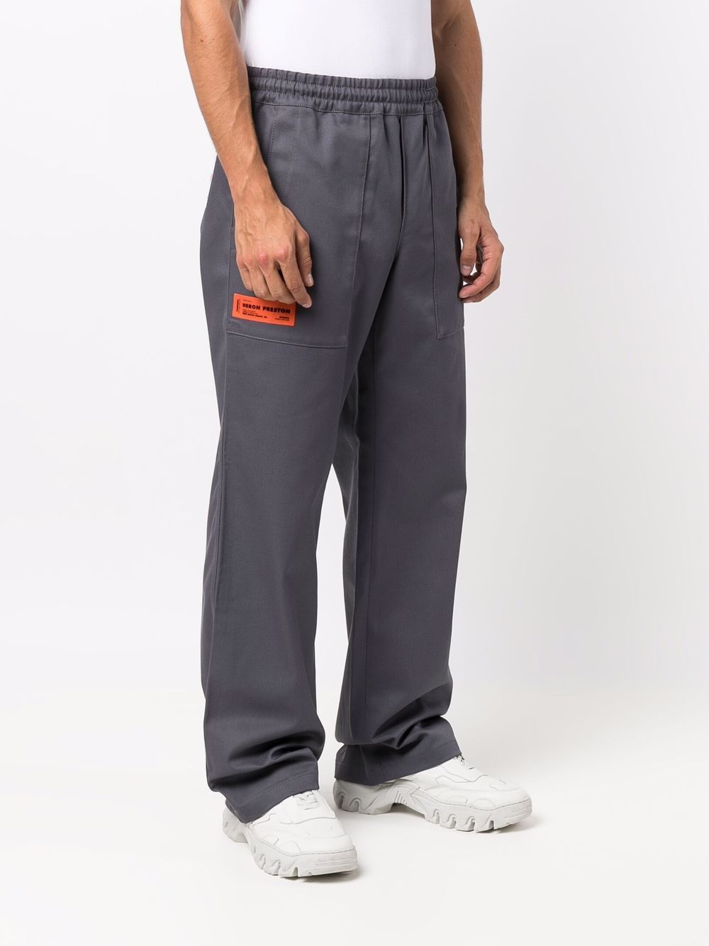 фото Heron preston label fr trackpants dark grey