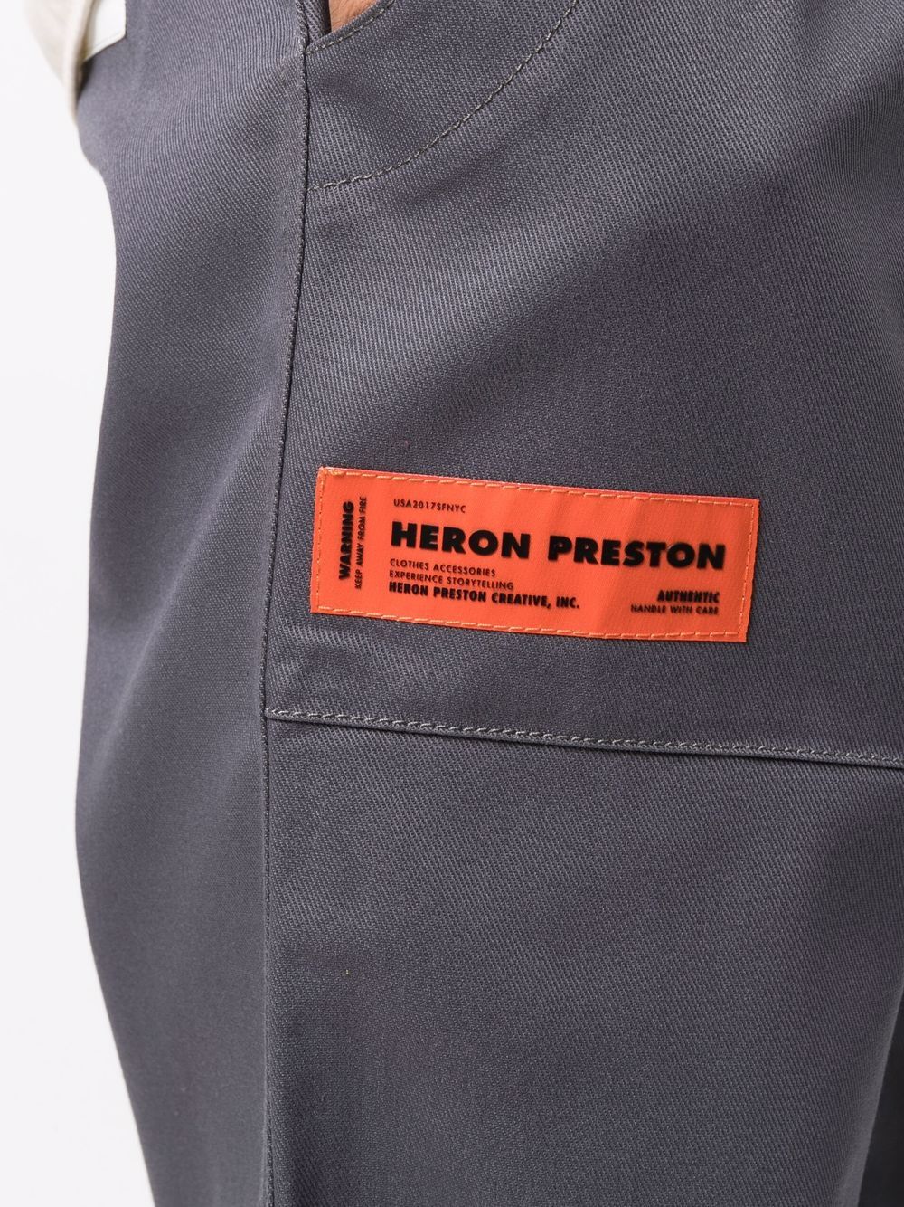 фото Heron preston label fr trackpants dark grey