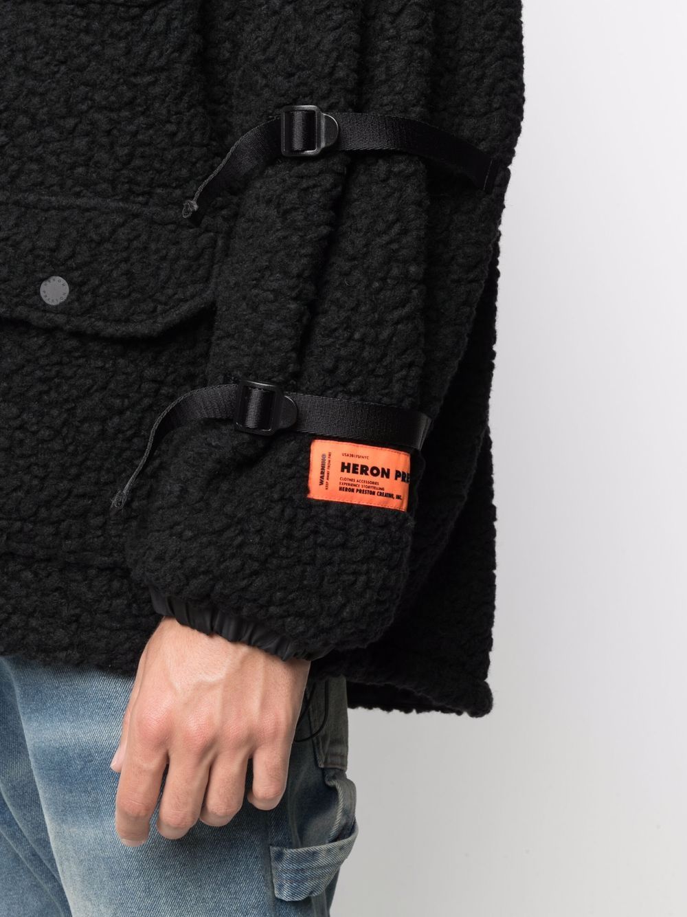 Shop Heron Preston Zip-fastening Fleece Jacket In Black