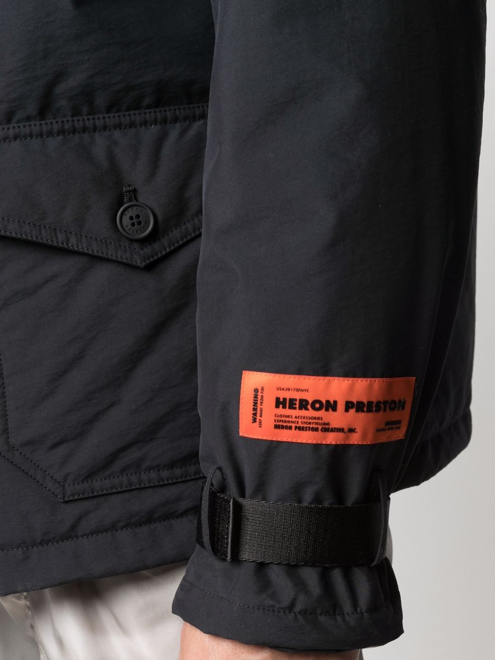 фото Heron preston ctnmb coach jacket black white