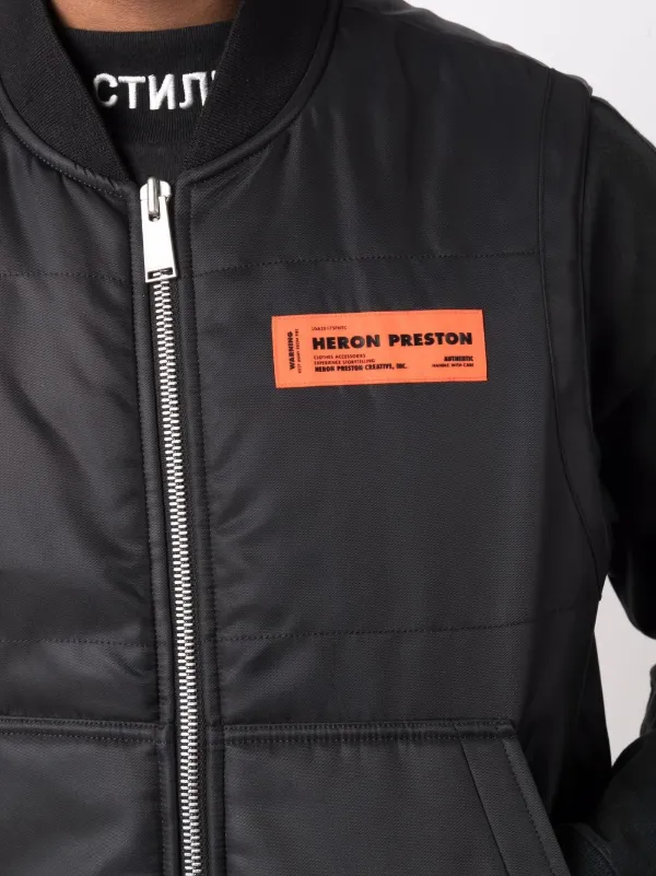 Heron Preston Hp Eagle Print Nylon Vest Black Orange Farfetch