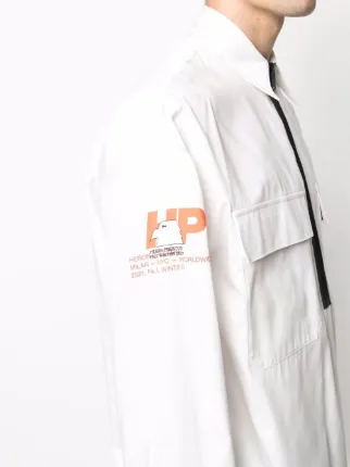 HP EAGLE POPELINE ZIP SHIRT WHITE ORANGE展示图