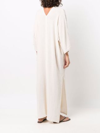 long-sleeve shift maxi dress展示图