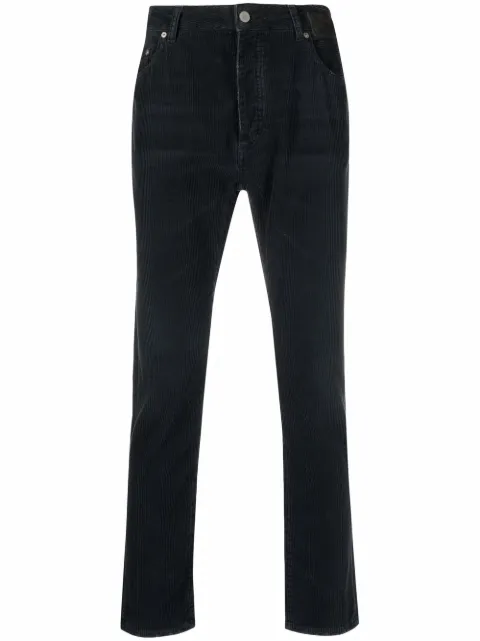 Palm Angels pantalones de pana con logo estampado