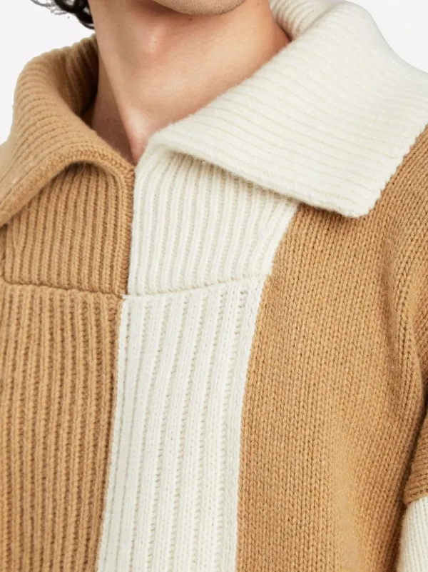 Palm Angels colour-block Knitted Jumper | Brown | FARFETCH TR Palm Angels colour-block Knitted Jumper | Brown | FARFETCH TR
