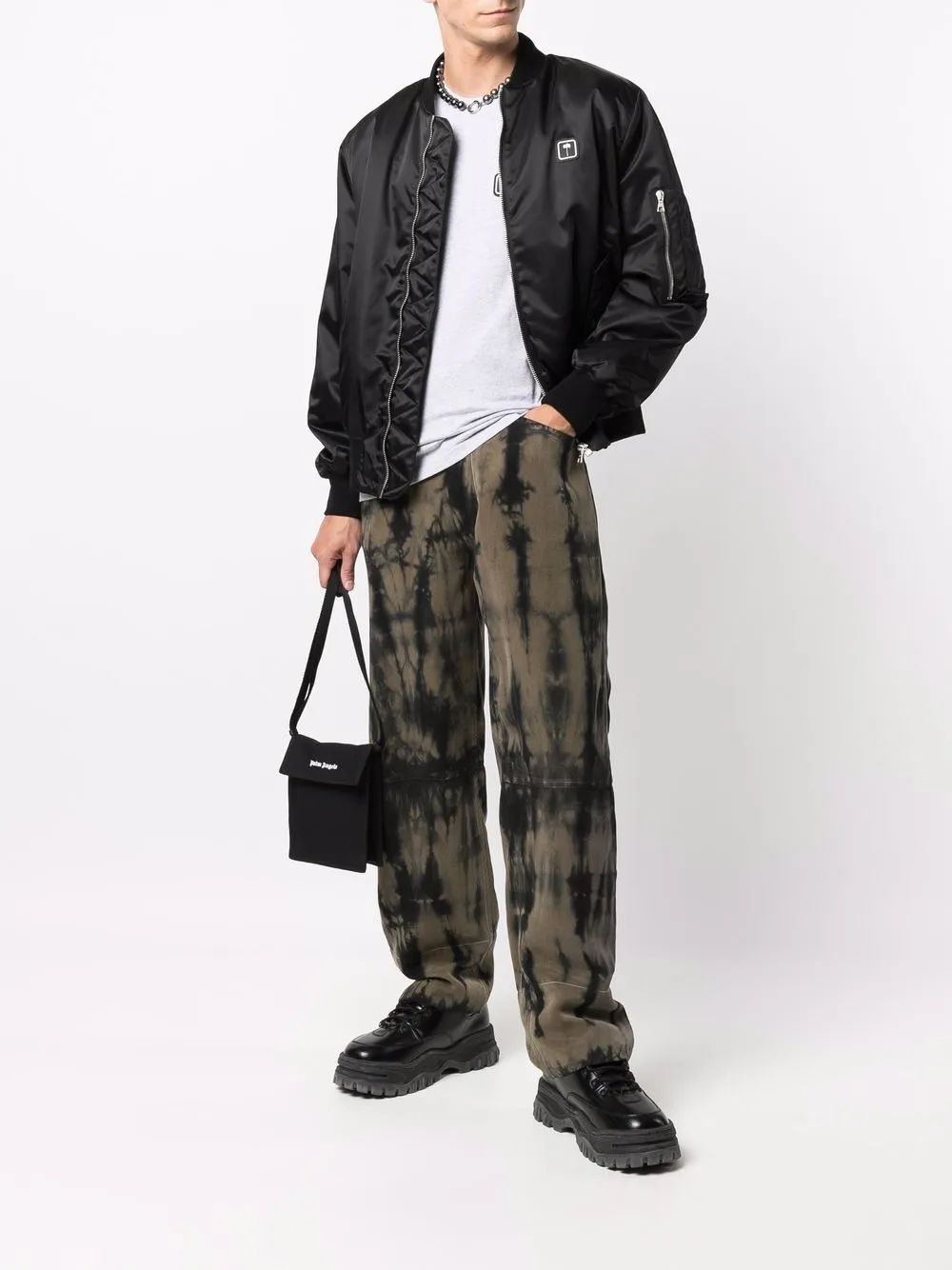 Image 2 of Palm Angels palm patch bomber jacket