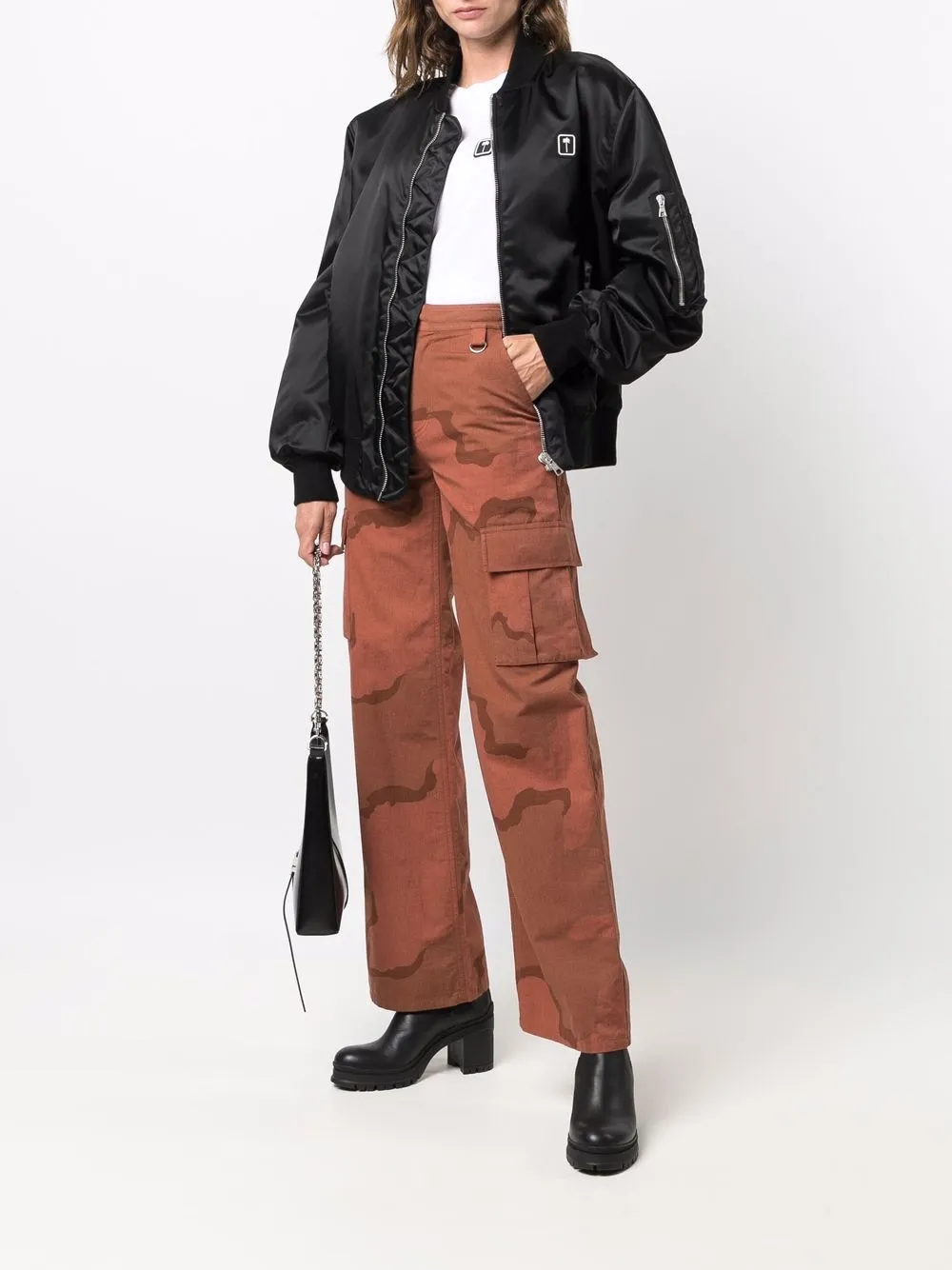 Palm Angels palm patch bomber jacket