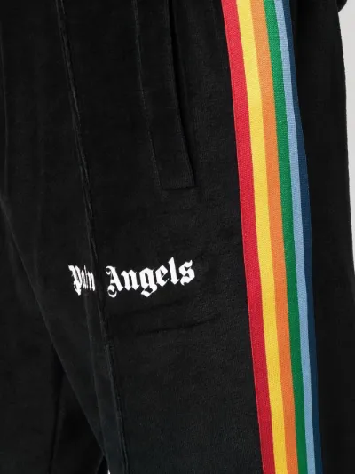 Palm Angels rainbow-stripe chenille 