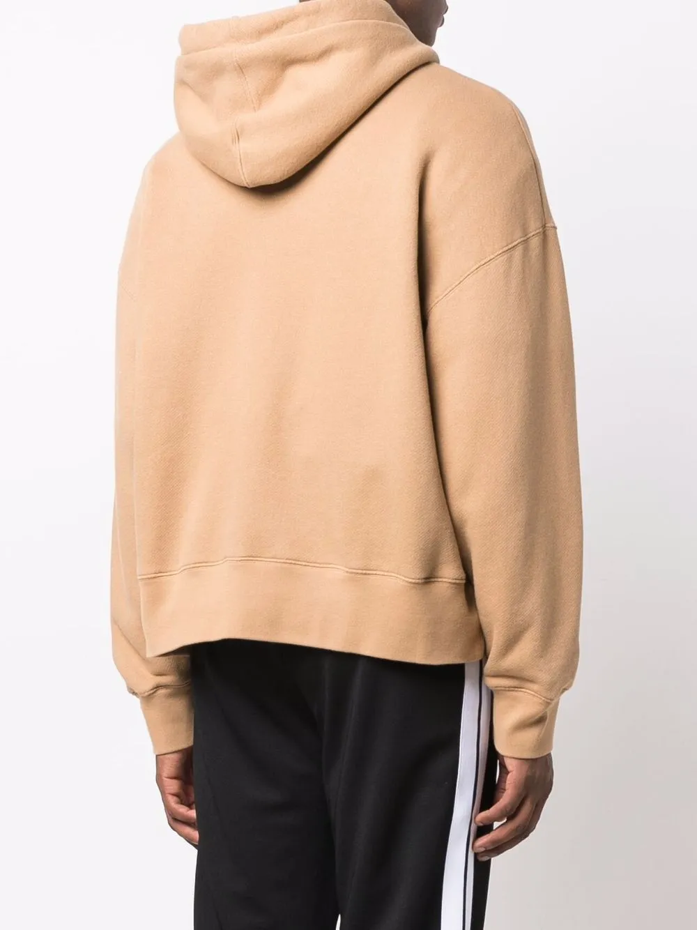 Palm Angels Bear Logo Cotton Hoodie In Neutrals