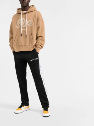 パーカー・フーディ PALM ANGELS Men Hoodies PMBA026S25FLE00410841084 Black CURVED LOGO ZIPPED HOODY BLACK - OFF WHI in BLACK - OFF