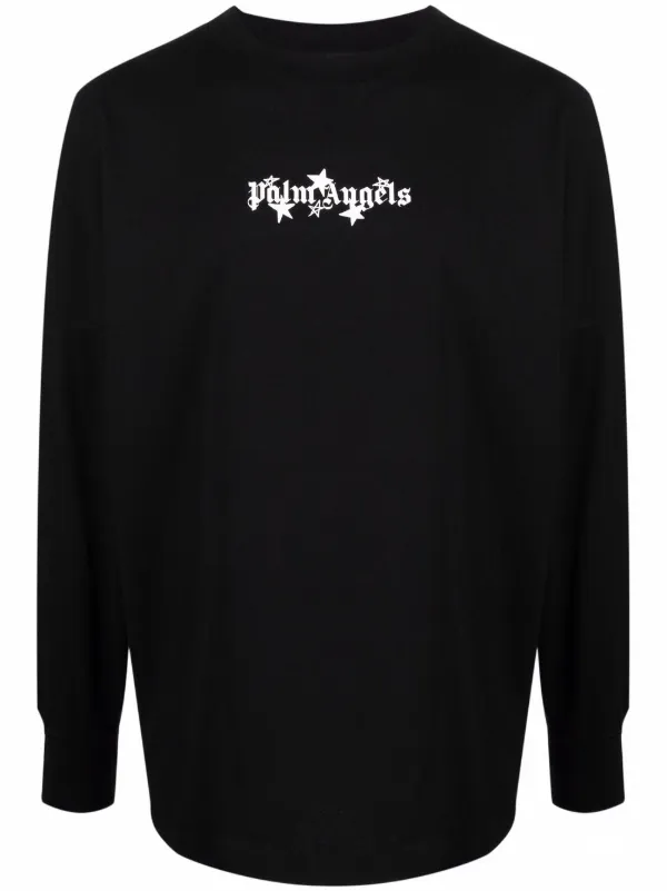 Palm Angels logo-print long-sleeve Top 