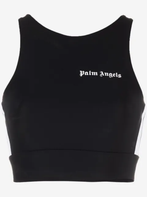 Palm Angels side-stripe cropped top