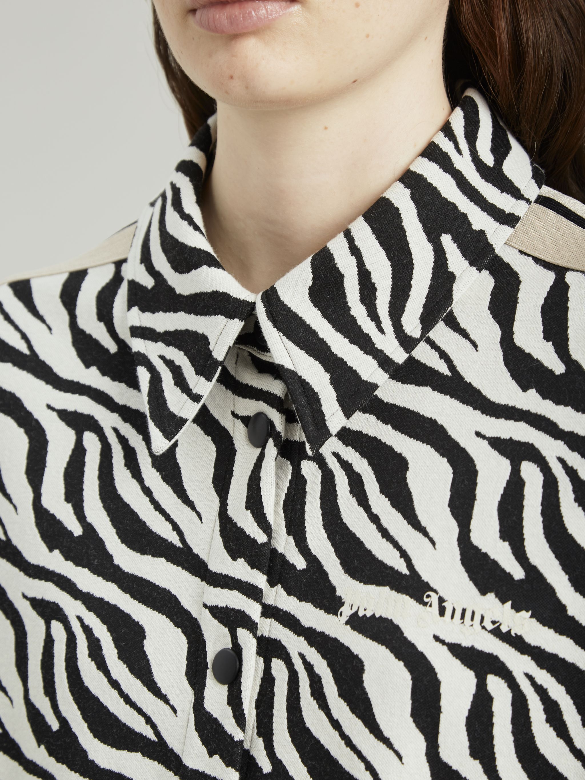 ZEBRA TRACK SHIRT in white - Palm Angels® Official