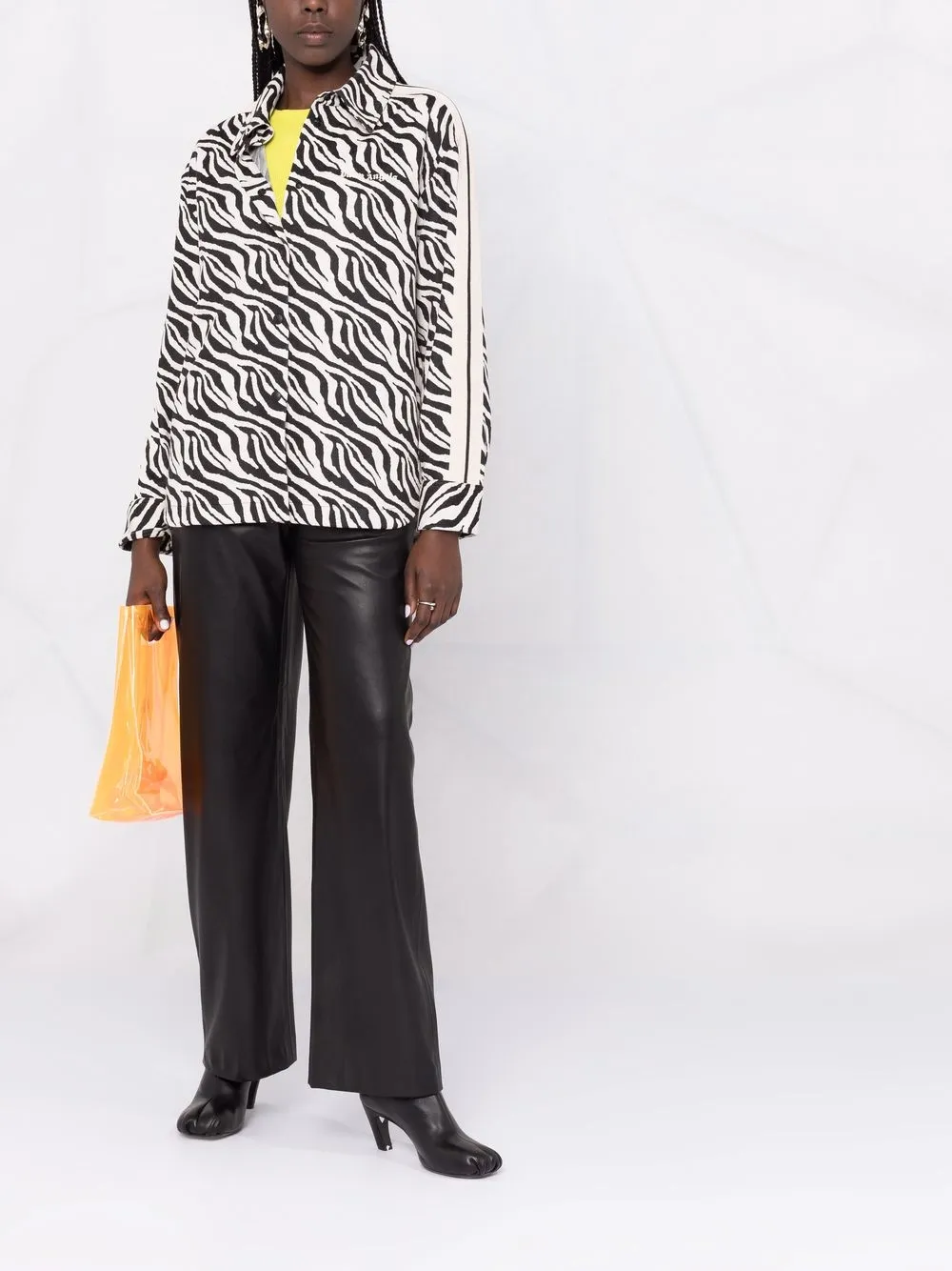 Image 2 of Palm Angels zebra-print side-stripe shirt