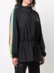 Palm Angels RAINBOW TRACK WINDBREAKER BLACK WHITE
