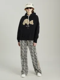 Bear Hoodie In Black - Palm Angels® Official