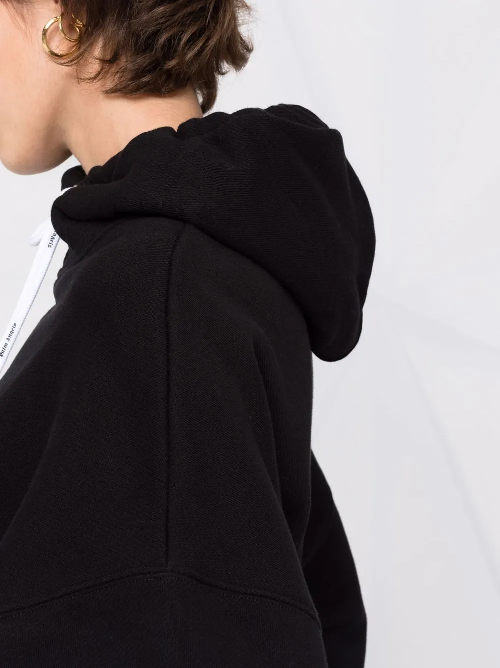 Palm Angels Black Bear Hoodie In Black