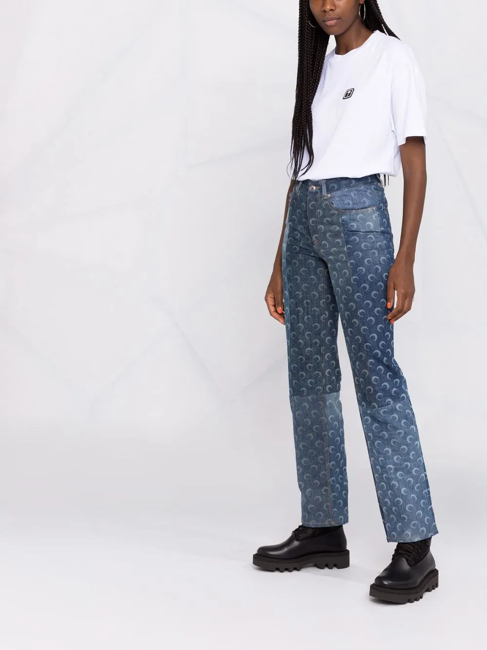 Palm Angels T-shirt met patch Wit