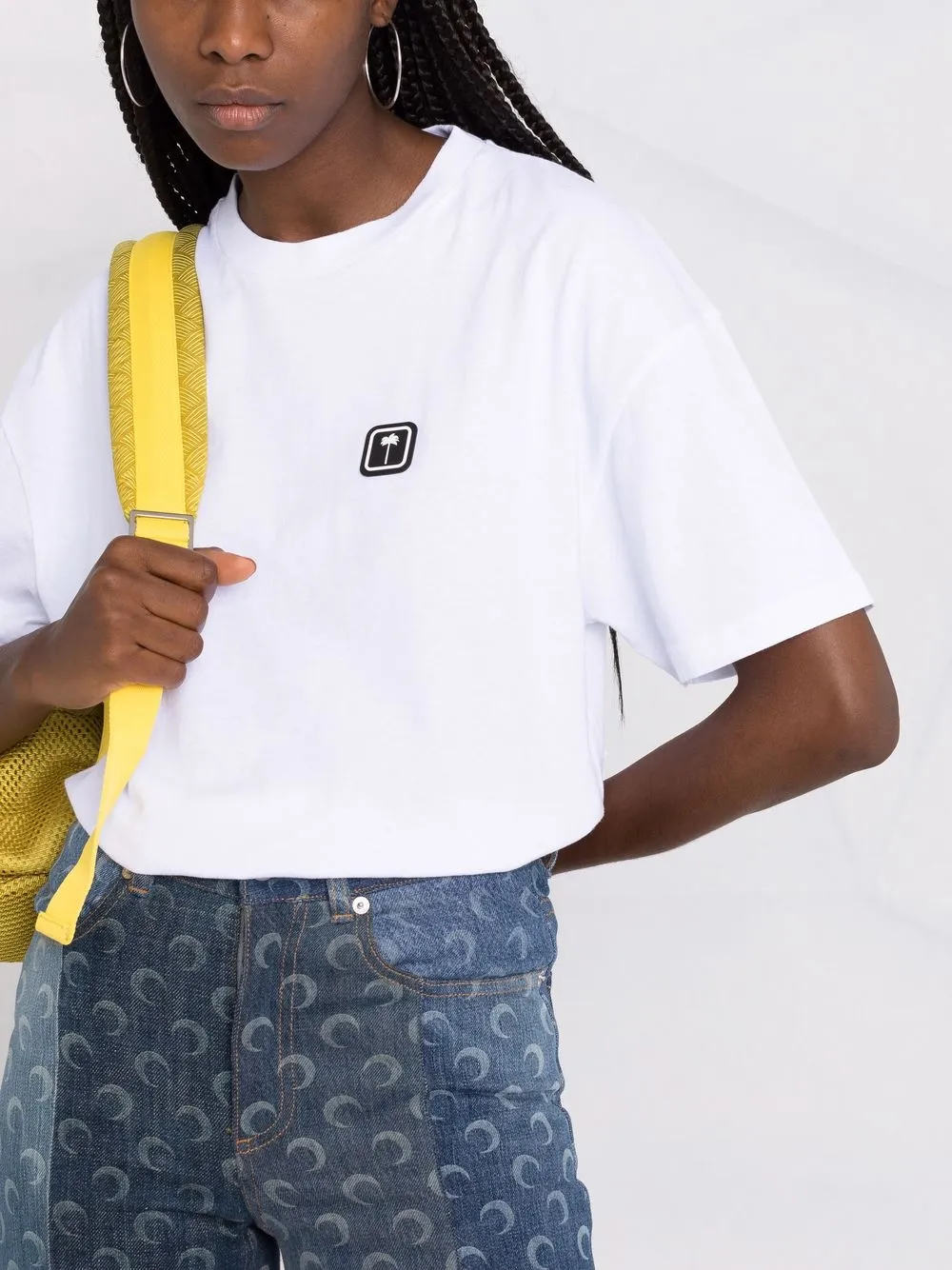 Palm Angels T-shirt met patch Wit