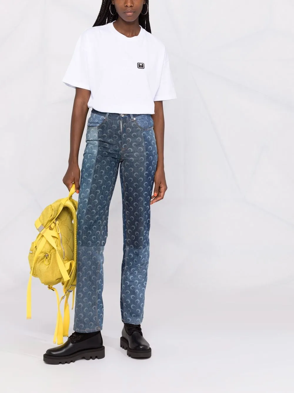 Palm Angels T-shirt met patch Wit