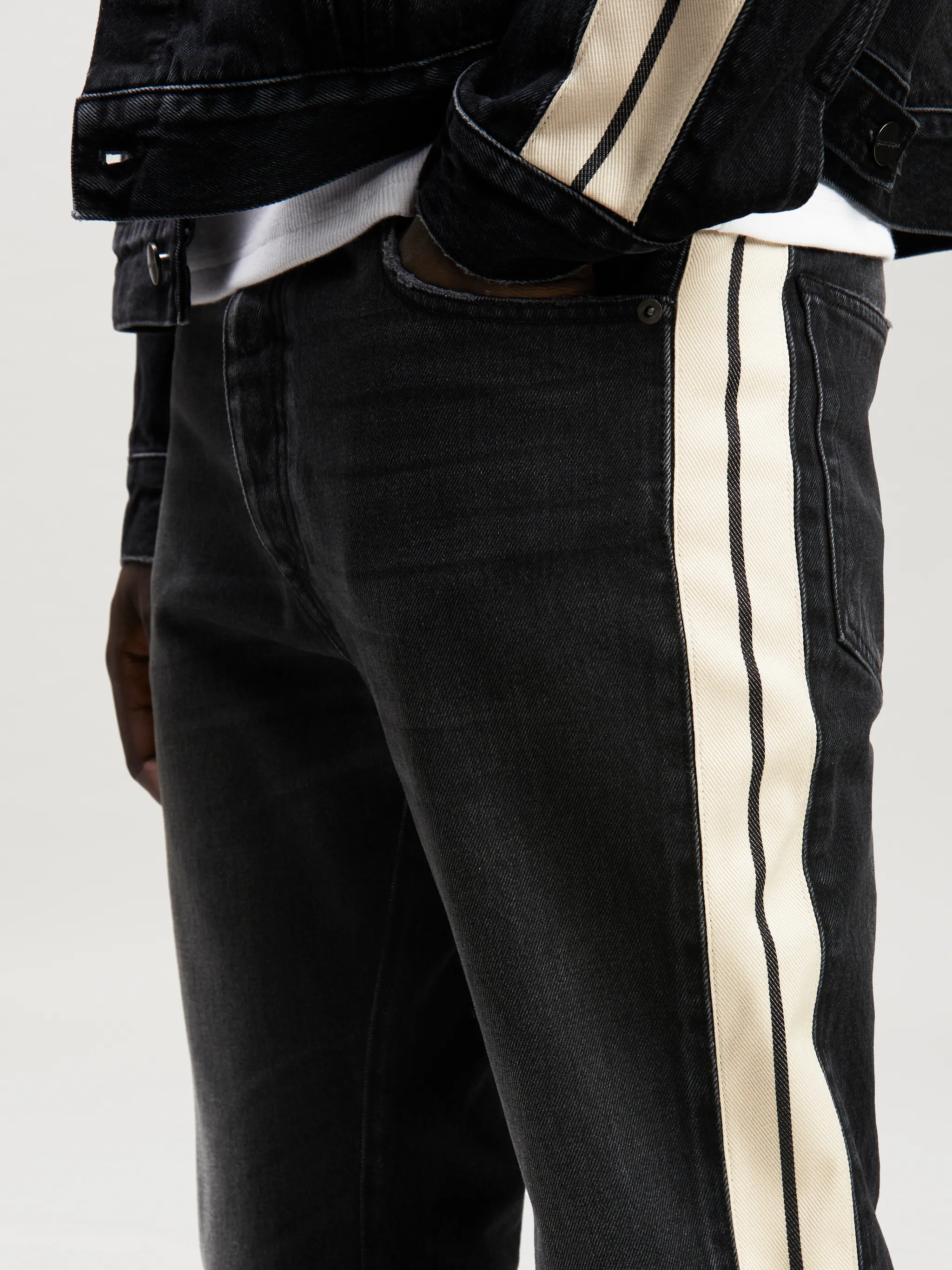 TRACK DENIM PANTS