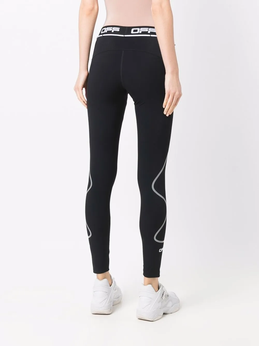 Off-White Sportlegging met logo Zwart