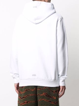 logo-print cotton hoodie展示图