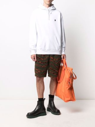 logo-print cotton hoodie展示图