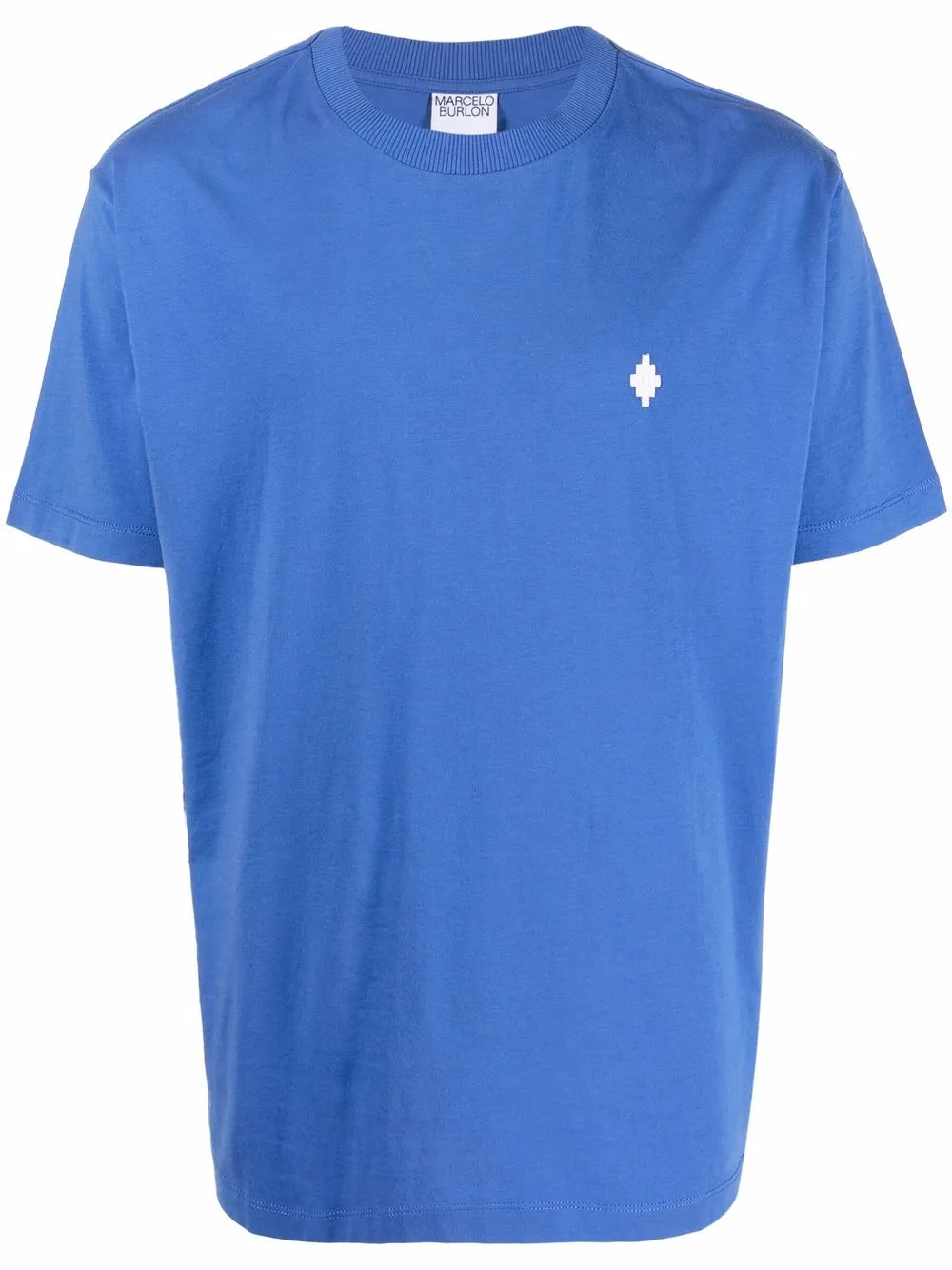 

Marcelo Burlon County of Milan playera con motivo de cruz - Azul
