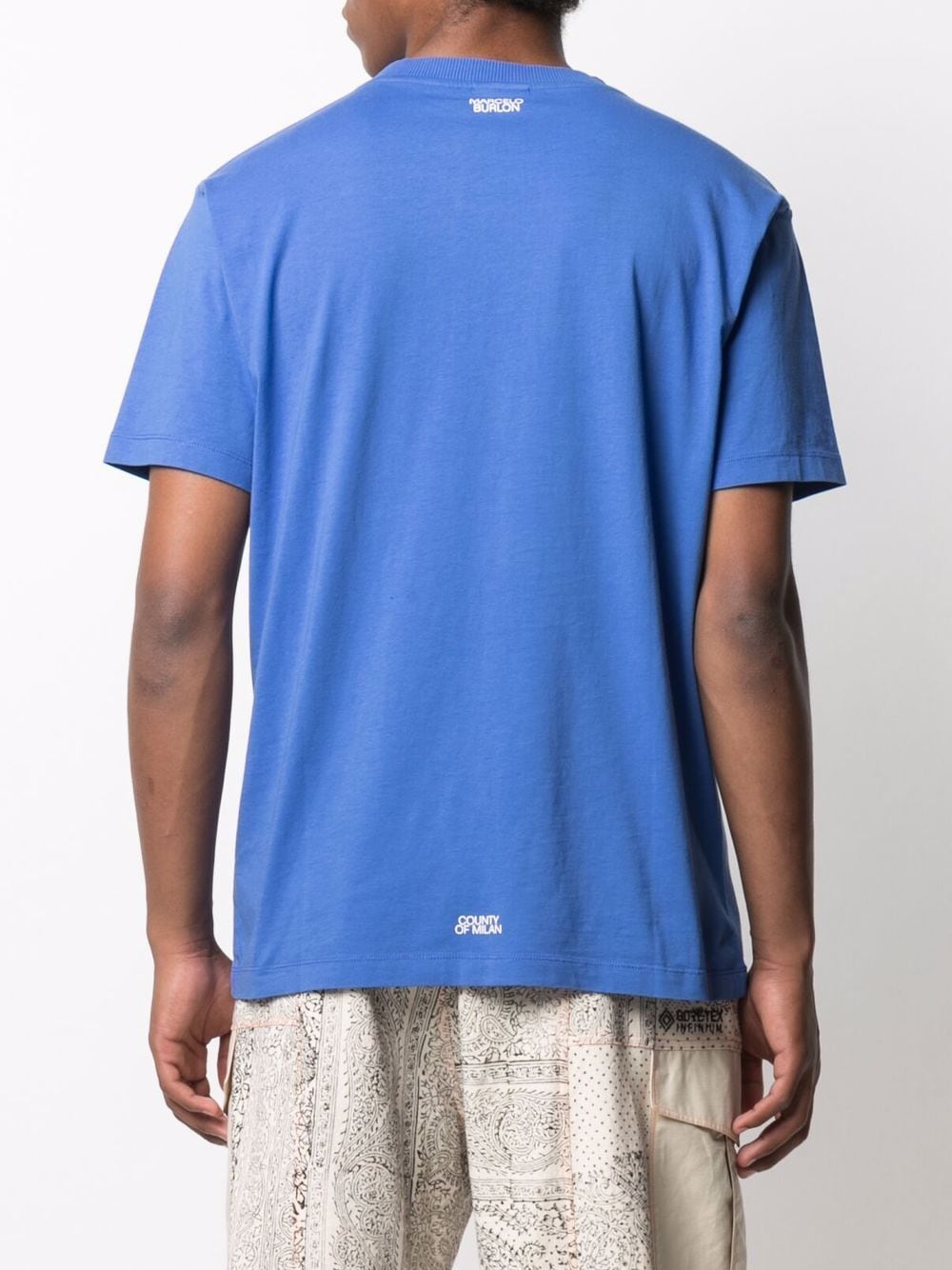 Shop Marcelo Burlon County Of Milan Cross-motif Cotton T-shirt In Blau