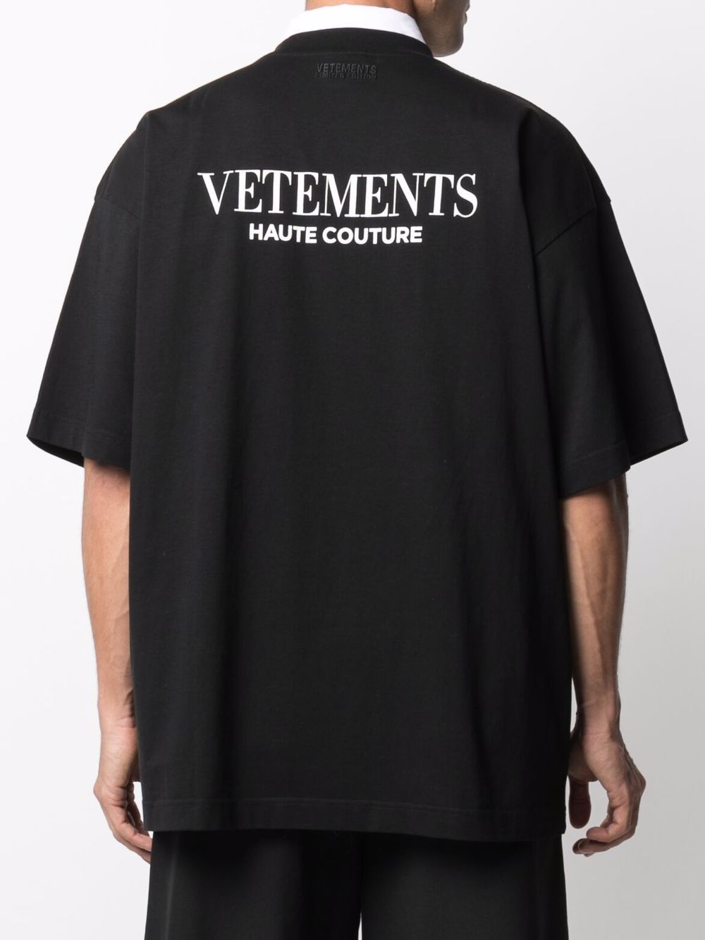 Shop Vetements Slogan-print Cotton T-shirt In Black