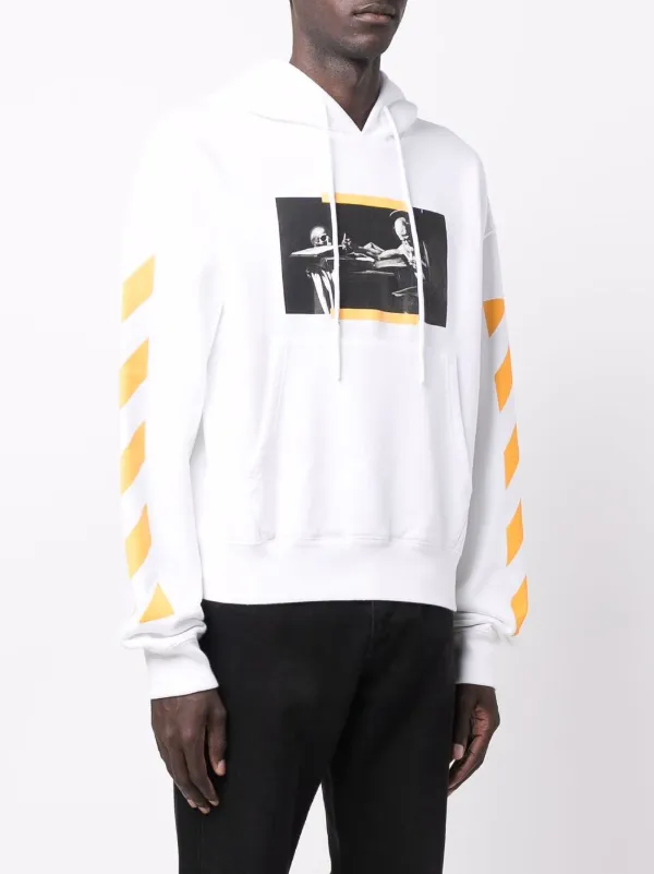 Off White Caravaggio Painting Diag stripe Hoodie Farfetch