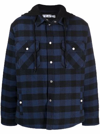 Off-White Arrows Checked Padded Jacket - Farfetch