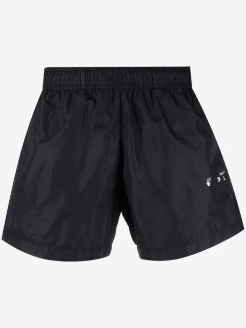 Off-White diagonal stripe swimming shorts