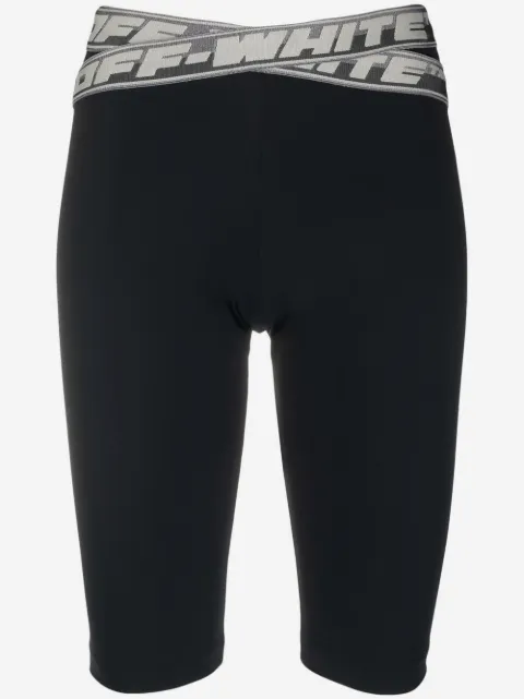 Off-White shorts elásticos con logo estampado