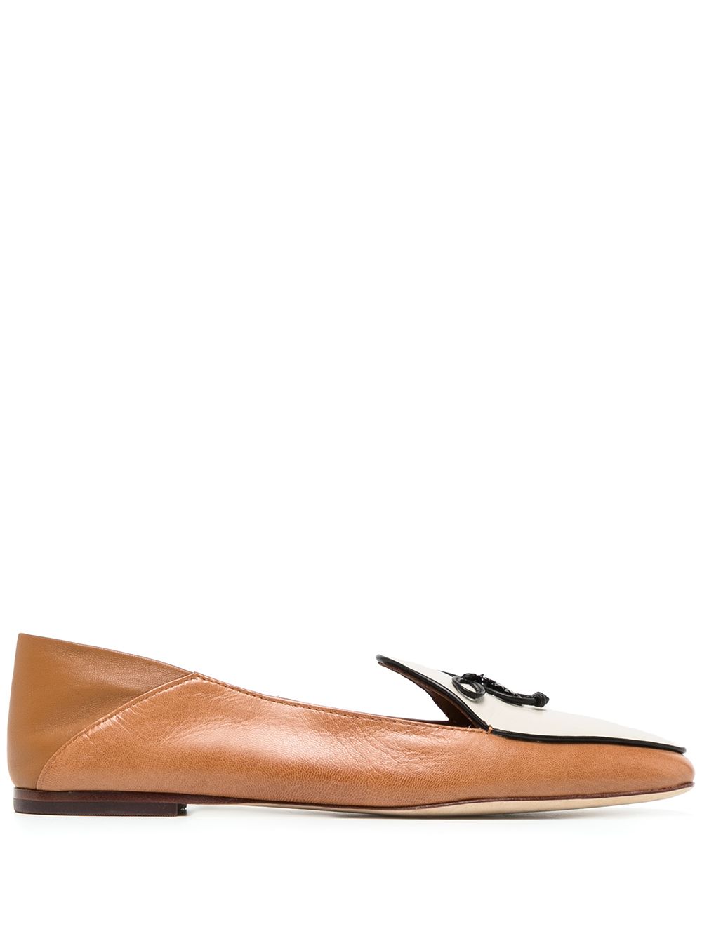 

Tory Burch Tory Charm colour-block loafers - Brown