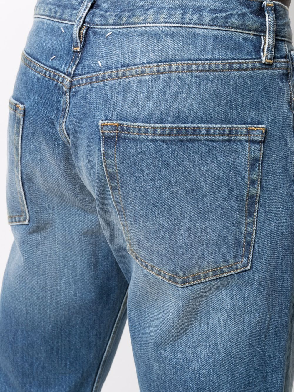 straight-cut denim jeans