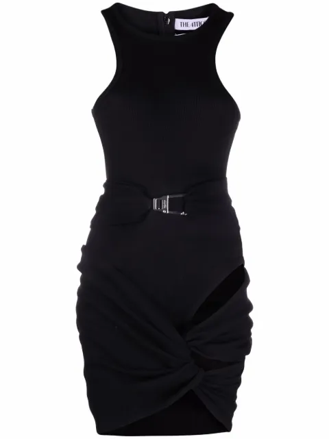 The Attico Vestido slim com cinto e recorte vazado
