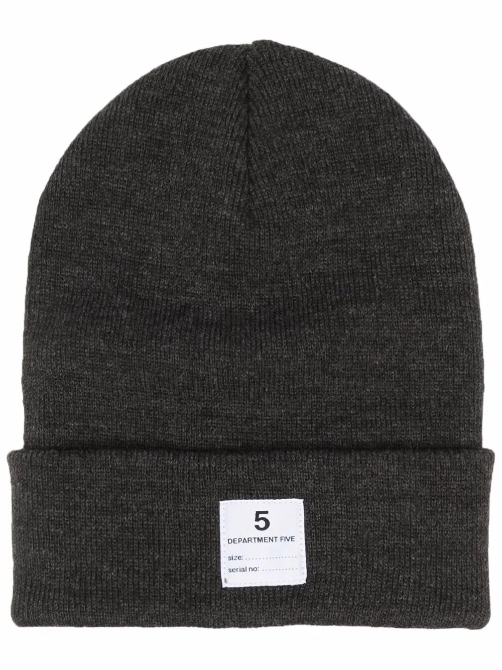 Department 5 logo-patch knitted beanie | Grey | Image 1