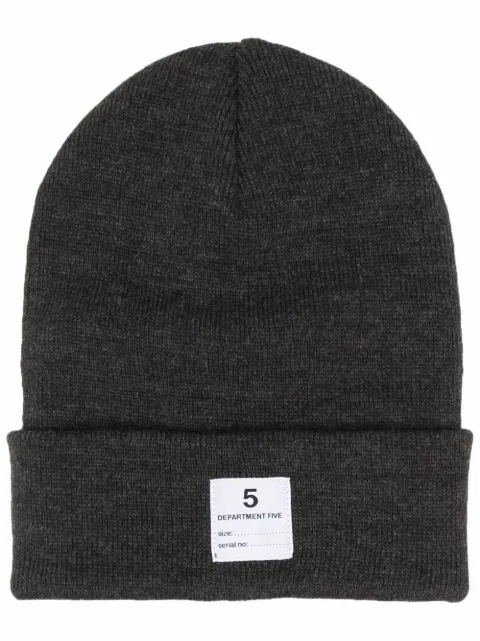 Department 5 logo-patch knitted beanie