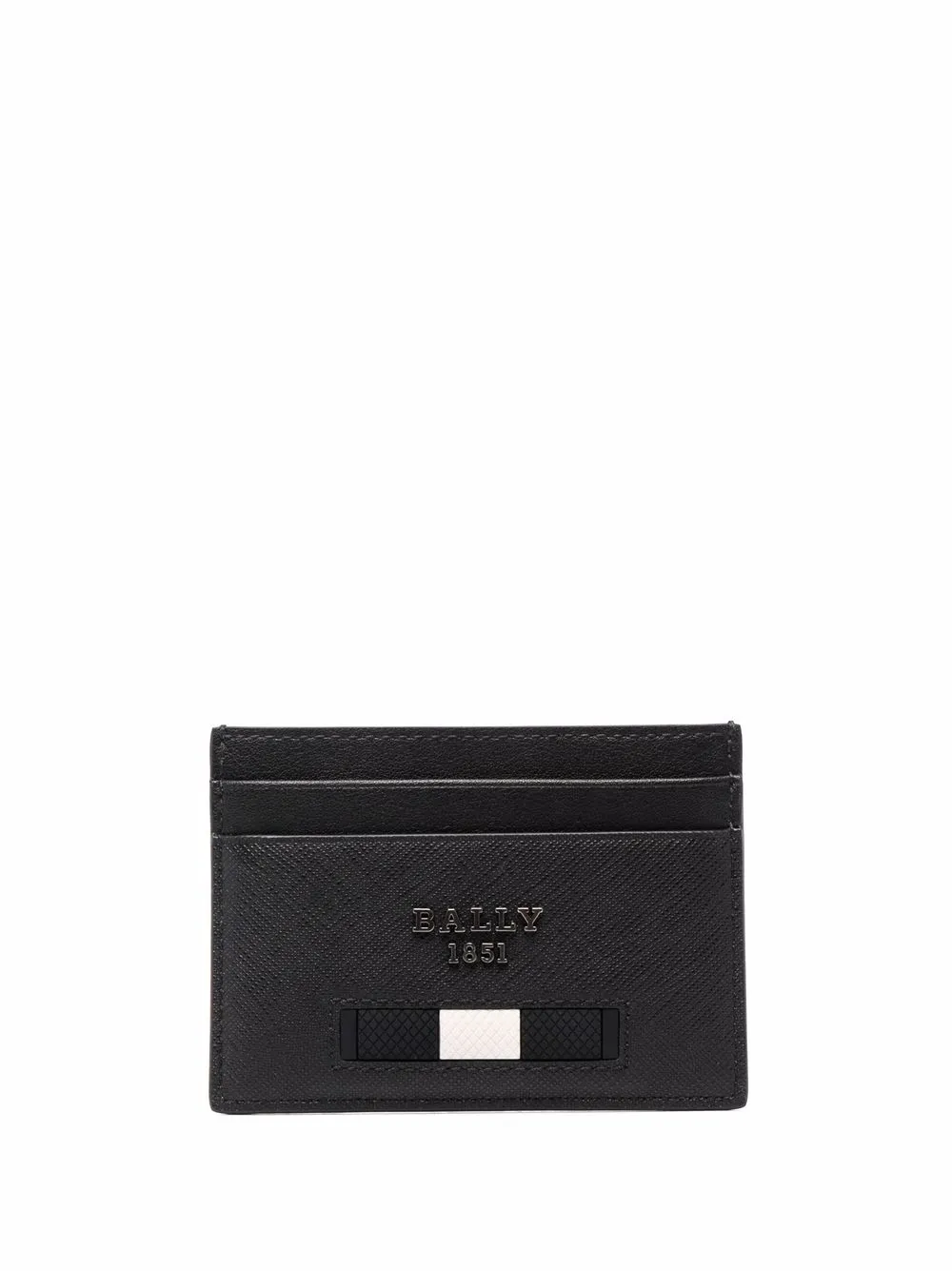 Bally Textured Leather Cardholder In Schwarz