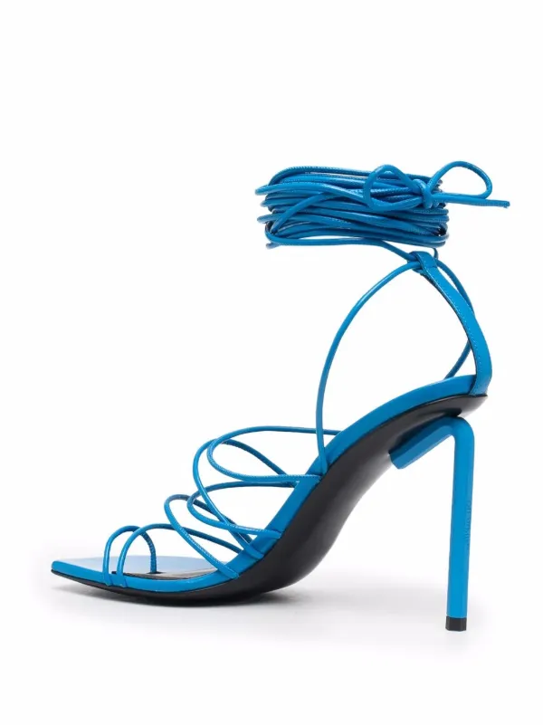 off white heels blue