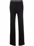 Off-White Arrows-waistband ribbed trousers - Black