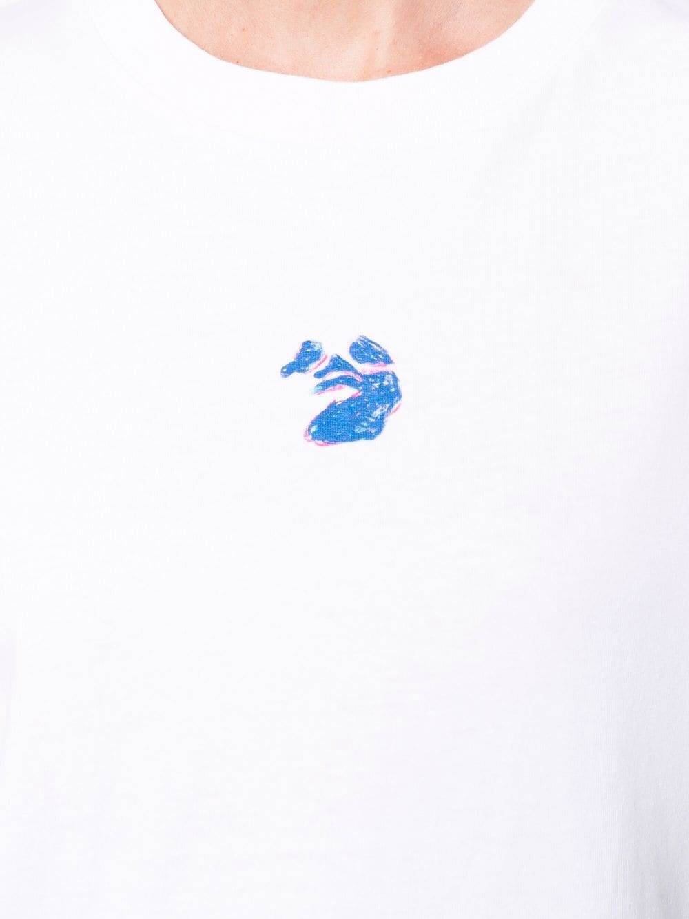 фото Off-white pen face ow logo reg tee white violet