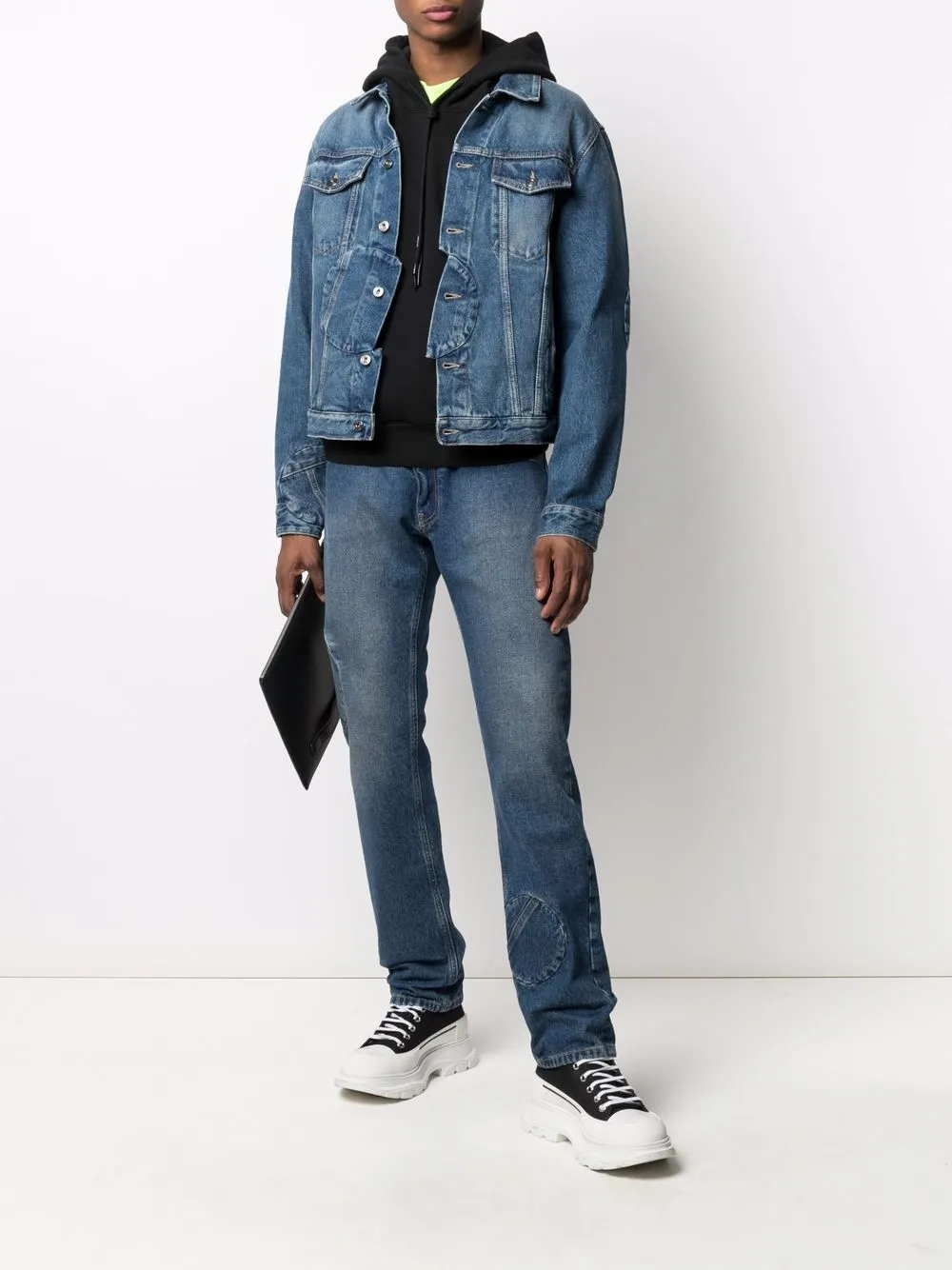 Image 2 of Off-White Corp twist-front denim jacket