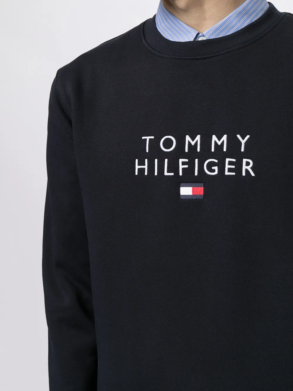 фото Tommy hilfiger толстовка с логотипом и круглым вырезом